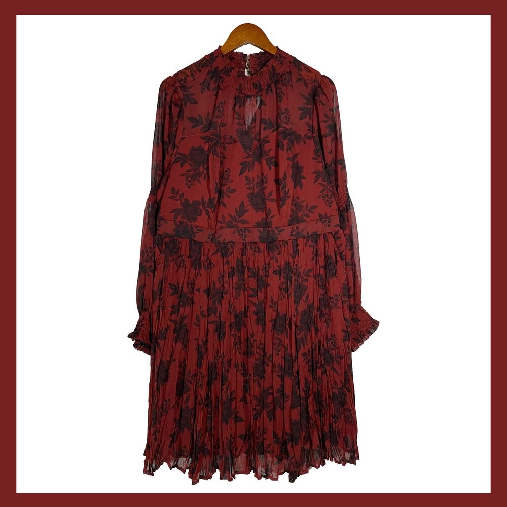 Torrid Red and Black Floral Dress